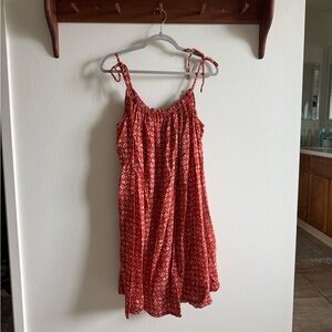 Madewell Red and White Floral Dress